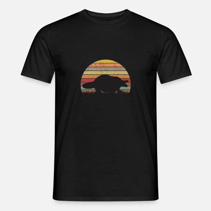 Schnabeltier Retro - Männer T-Shirt - Schwarz