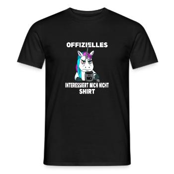 Einhorn offizielles interessiert mich nicht - Männer T-Shirt - Schwarz - Vorne - AI Model Male 178 light (178cm)