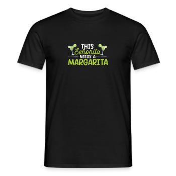 Diese Señorita braucht eine Margarita Lustige - Männer T-Shirt - Schwarz - Vorne - AI Model Male 178 light (178cm)