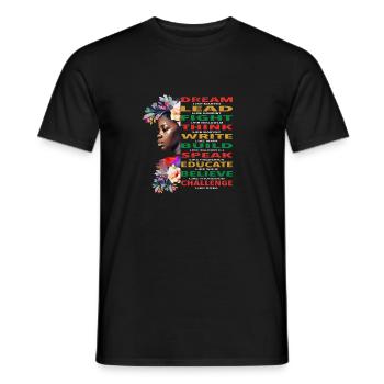 Mois de l’histoire des Noirs de la fierté africaine et Juneteent - T-shirt homme - noir - Devant - AI Model Male 178 light (178cm)