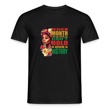 Black Color Pride Un mois ne peut pas contenir notre histoire - T-shirt homme - noir - Devant - AI Model Male 178 light (178cm)