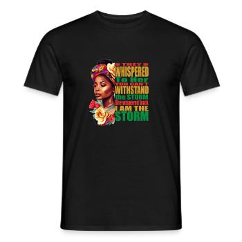 Je suis la tempête Mois de l’histoire des Noirs des femmes africaines - T-shirt homme - noir - Devant - AI Model Male 178 light (178cm)