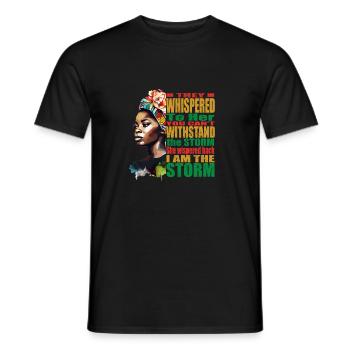 I Love My Roots Black Powerful History Month - Men's T-Shirt - black - Front - AI Model Male 178 light (178cm)