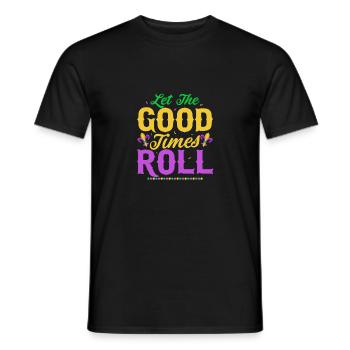 Laissez les bons moments rouler Mardi Gras Parade - T-shirt homme - noir - Devant - AI Model Male 178 light (178cm)
