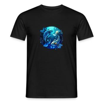 Tragen Sie Ihr astrologisches Sternzeichen mit Stolz: Fische - Männer T-Shirt - Schwarz - Vorne - AI Model Male 178 light (178cm)