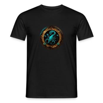 Portez votre signe du zodiaque astrologique avec fierté: Scorpion - T-shirt homme - noir - Devant - AI Model Male 178 light (178cm)