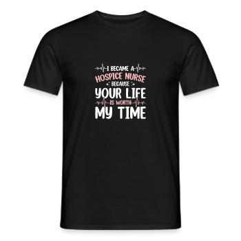 Hospiz-Schwester - Männer T-Shirt - Schwarz - Vorne - AI Model Male 178 light (178cm)