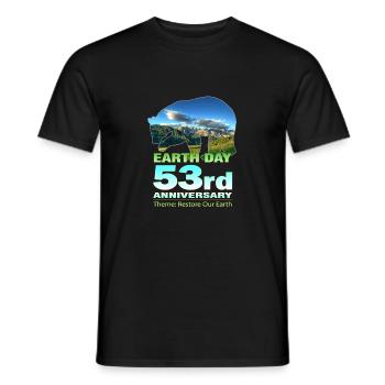 Soutenez l’environnement à l’occasion du Jour de la Terre 2023 - T-shirt homme - noir - Devant - AI Model Male 178 light (178cm)