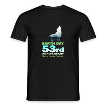 Soutenez la durabilité à l’occasion du Jour de la Terre 2023 - T-shirt homme - noir - Devant - AI Model Male 178 light (178cm)