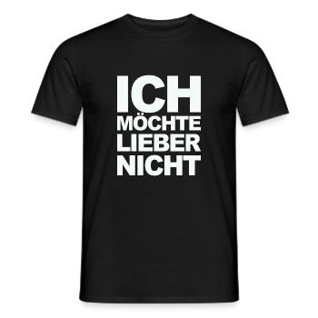 Bartleby the Schreiber - Ich möchte lieber nicht - Männer T-Shirt - Schwarz - Vorne - AI Model Male 178 light (178cm)