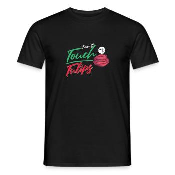 Tulips Humor Tulips - Men's T-Shirt - black - Front - AI Model Male 178 light (178cm)