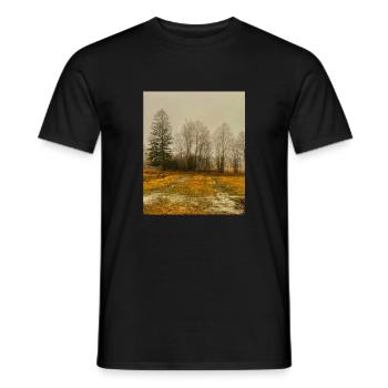 Conception fantastique du paysage norvégien - T-shirt homme - noir - Devant - AI Model Male 178 light (178cm)