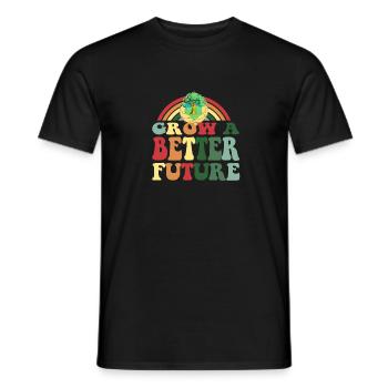 Earth Day Men Women Kids Grow A Better Future - Men's T-Shirt - black - Front - AI Model Male 178 light (178cm)