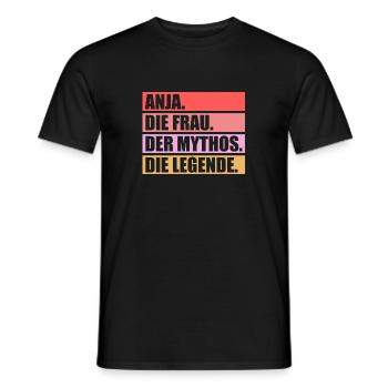 Anja - Männer T-Shirt - Schwarz - Vorne - AI Model Male 178 light (178cm)