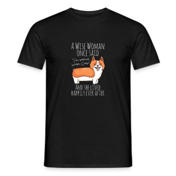 Welsh Corgi - Männer T-Shirt - Schwarz - Vorne - AI Model Male 178 light (178cm)