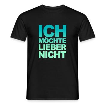 Bartleby der Schreiber - Ich möchte lieber nicht - Männer T-Shirt - Schwarz - Vorne - AI Model Male 178 light (178cm)