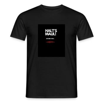halt - Männer T-Shirt - Schwarz - Vorne - AI Model Male 178 light (178cm)