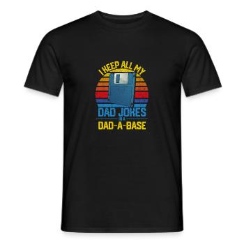 Je garde toutes les blagues de mon père dans un papa - T-shirt homme - noir - Devant - AI Model Male 178 light (178cm)