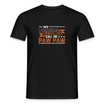 Mes plus grandes bénédictions Appelez-moi Paw Paw Vintage - T-shirt homme - noir - Devant - AI Model Male 178 light (178cm)