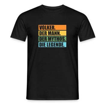 Volker - Männer T-Shirt - Schwarz - Vorne - AI Model Male 178 light (178cm)