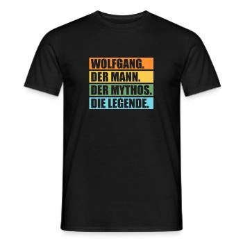 Wolfgang - Männer T-Shirt - Schwarz - Vorne - AI Model Male 178 light (178cm)