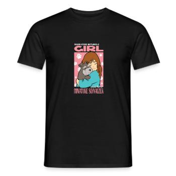 Zwergschnauzer - Männer T-Shirt - Schwarz - Vorne - AI Model Male 178 light (178cm)