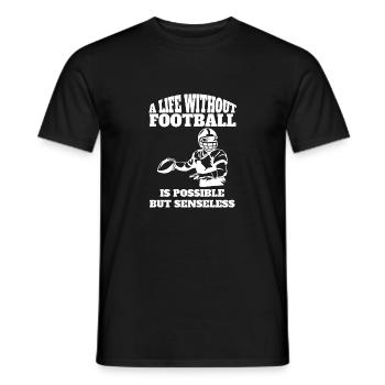 Football Player Football Coach Football Football americano - T-shirt uomo - nero - Fronte - AI Model Male 178 light (178cm)