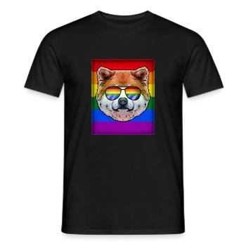 Gay Shiba Inu LGBTQ - T-shirt homme - noir - Devant - AI Model Male 178 light (178cm)