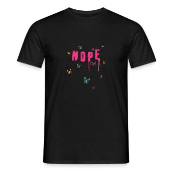 NOPE - sei kein ja-Sager! - Männer T-Shirt - Schwarz - Vorne - AI Model Male 178 light (178cm)