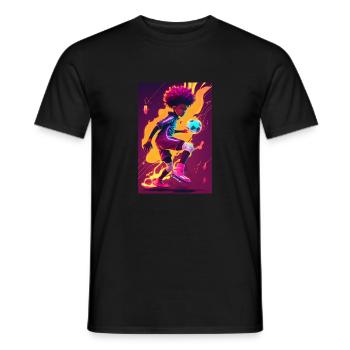 Fußball Junge Fußballer, Teenager, Mannschaft - Männer T-Shirt - Schwarz - Vorne - AI Model Male 178 light (178cm)