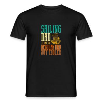 Sailing Dad Definition Funny Sport Sailor Boat - Men's T-Shirt - black - Front - AI Model Male 178 light (178cm)