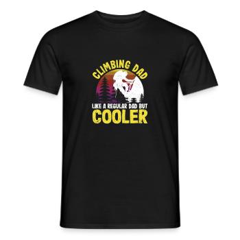 Climbing dad like a normal dad, but a - Men's T-Shirt - black - Front - AI Model Male 178 light (178cm)