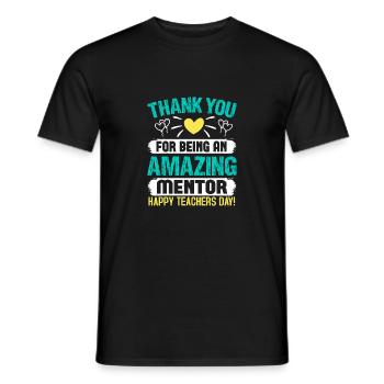 DANKE, DASS DU EIN GROSSARTIGER MENTOR BIST - Männer T-Shirt - Schwarz - Vorne - AI Model Male 178 light (178cm)