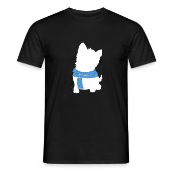 West highland terrier - Men's T-Shirt - black - Front - AI Model Male 178 light (178cm)