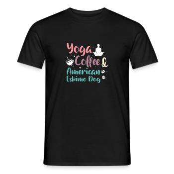 American Eskimo Dog - Men's T-Shirt - black - Front - AI Model Male 178 light (178cm)