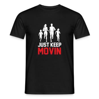 Never stand still - Men's T-Shirt - black - Front - AI Model Male 178 light (178cm)