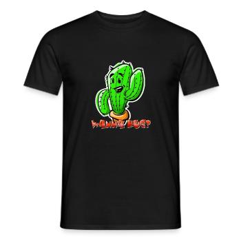 Cactus wanna Hug - Männer T-Shirt - Schwarz - Vorne - AI Model Male 178 light (178cm)