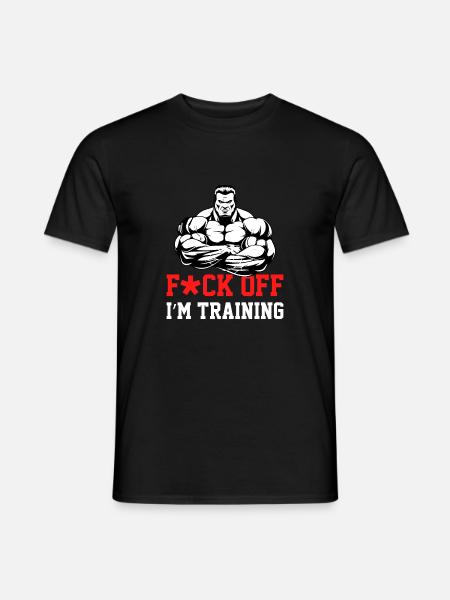 ich bin am tranieren - Männer T-Shirt - Schwarz
