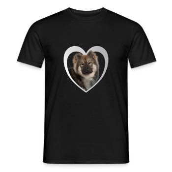 Eurasier Herz - I Love Eurasier - Men's T-Shirt - black - Front - AI Model Male 178 light (178cm)
