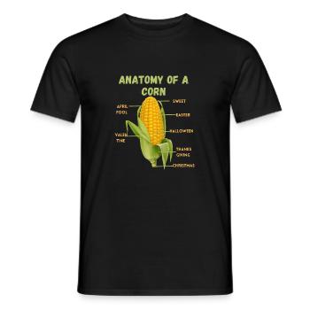 Anatomy of a corn - Men's T-Shirt - black - Front - AI Model Male 178 light (178cm)