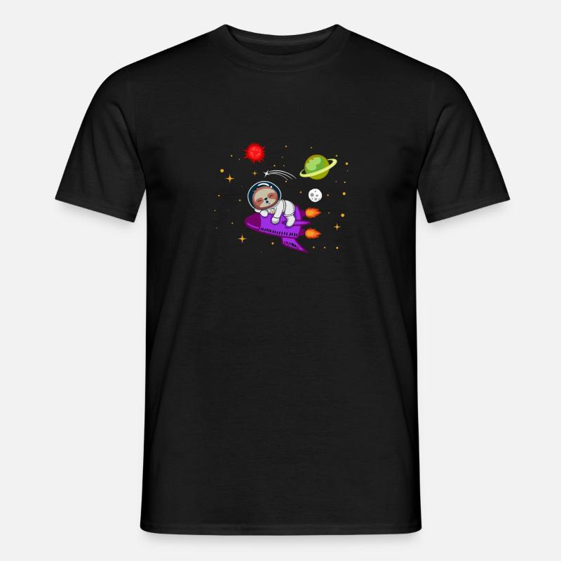 Sloth Whisperer Space - Men's T-Shirt - black