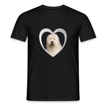 Bobtail Heart - J’aime Bobtail - T-shirt homme - noir - Devant - AI Model Male 178 light (178cm)
