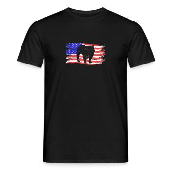 American Bulldog 4 juillet Dog Lovers - T-shirt homme - noir - Devant - AI Model Male 178 light (178cm)