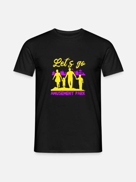 LET'S GO AMUSEMENT PARK - Men's T-Shirt - black