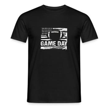 Jour de match US Flag American Football Lovers - T-shirt homme - noir - Devant - AI Model Male 178 light (178cm)