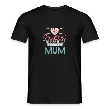 My Greatest Blessings Call Me Mum - Men's T-Shirt - black - Front - AI Model Male 178 light (178cm)