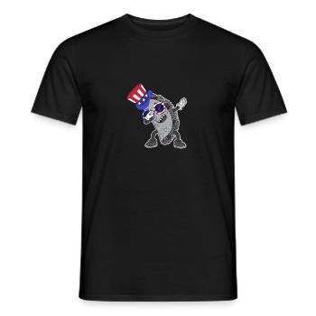 Dab Taco July 4 American Flag USA - Men's T-Shirt - black - Front - AI Model Male 178 light (178cm)