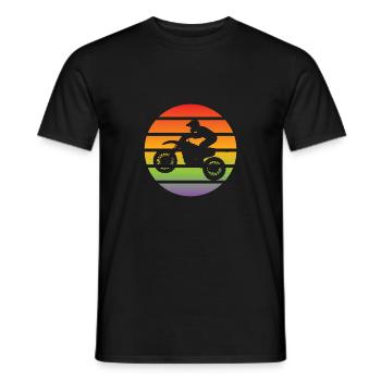 Motorcycle Motorcyclist Motorcross Motorcycle Fan - Men's T-Shirt - black - Front - AI Model Male 178 light (178cm)