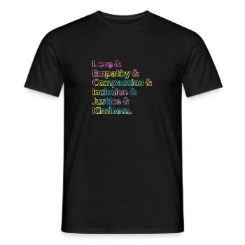 Inclusion Acceptation handicap Solidarité - T-shirt homme - noir - Devant - AI Model Male 178 light (178cm)