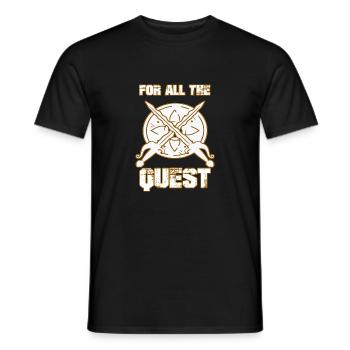 Funny LARP Live Action Role Playing Cosplay - Men's T-Shirt - black - Front - AI Model Male 178 light (178cm)